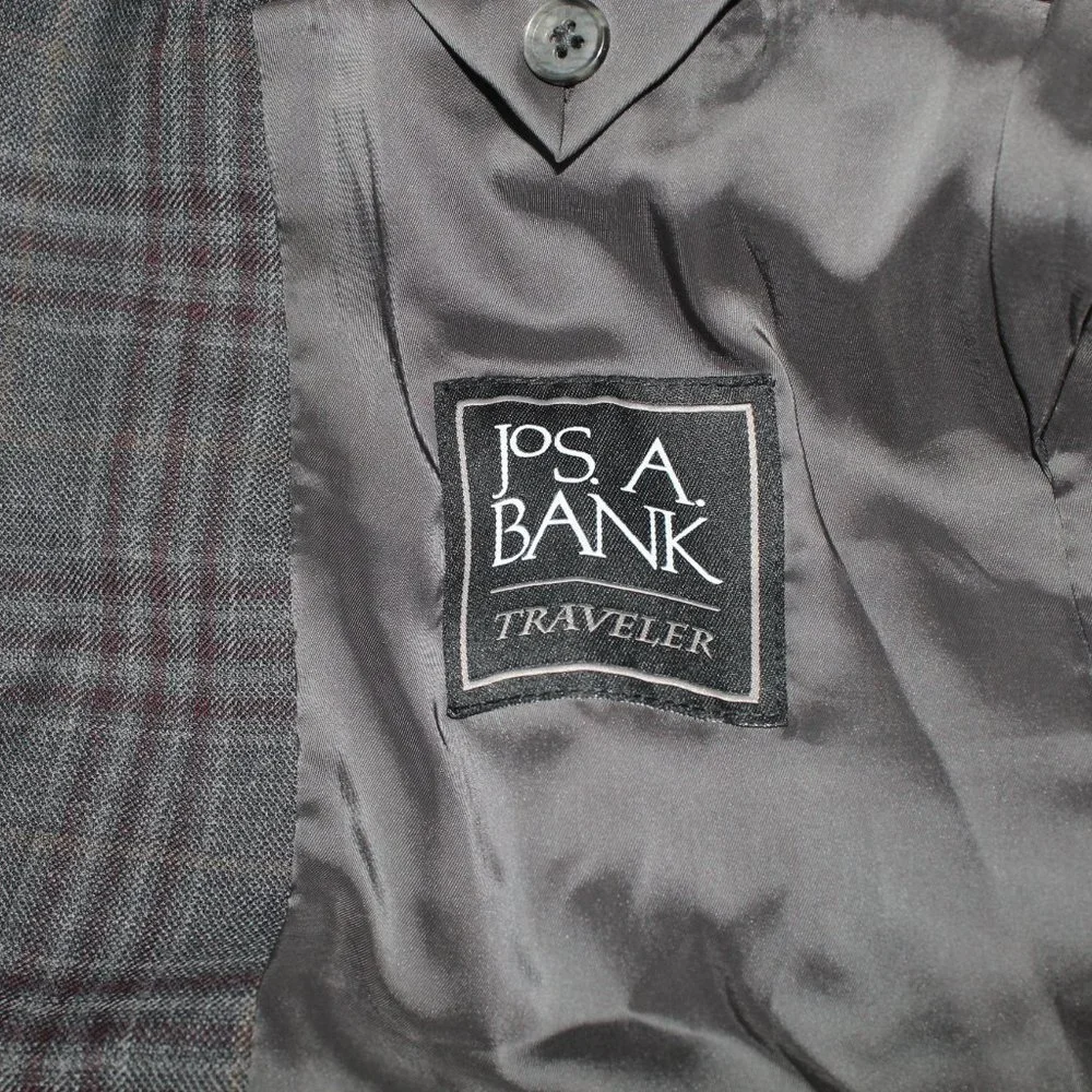 Jos. A. Bank Traveler NWT Men 44R Natural Stretch Tailored Fit Sport Coat Blazer - Picture 12 of 12